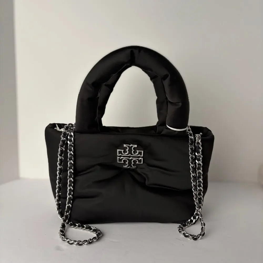 Tory Burch Mini Britten Puffer Tote with Chain